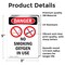 Signmission No Smoking Oxygen In Use Danger Sign, Vinyl Decal, 3.5in W x 5in L, 2PK OS-2PACK-DS-D-35-V-1488 - alternate 6